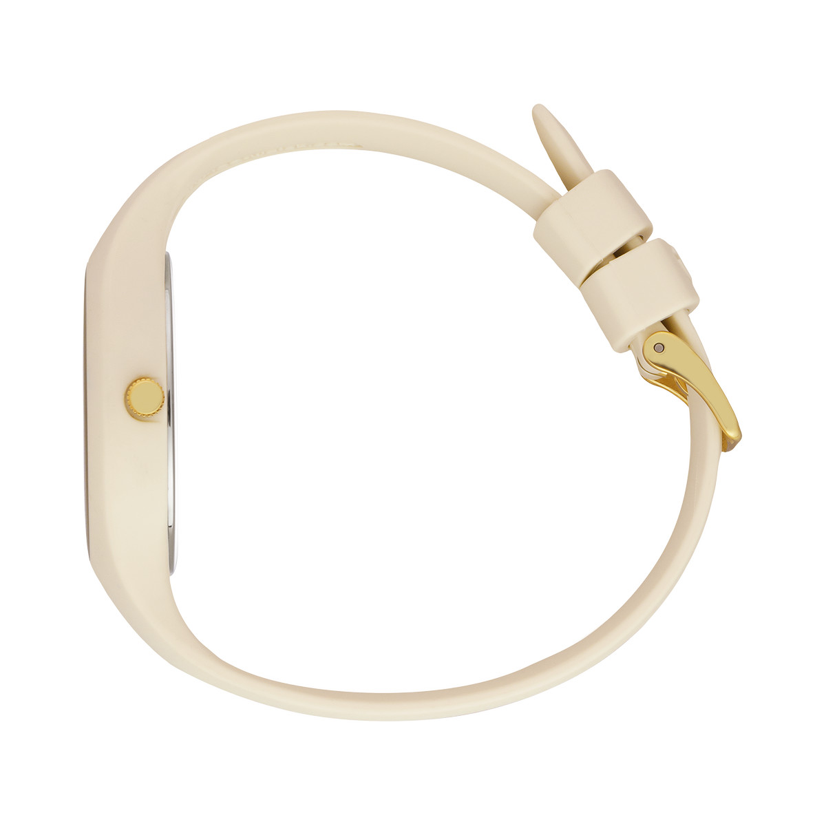 Montre ICE WATCH femme pastique beige bracelet caoutchouc beige