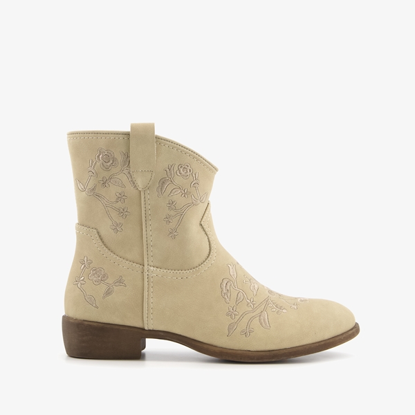 Blue Box lage dames western laarzen beige