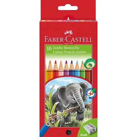 Faber-Castell jumbo farveblyant 10-pak