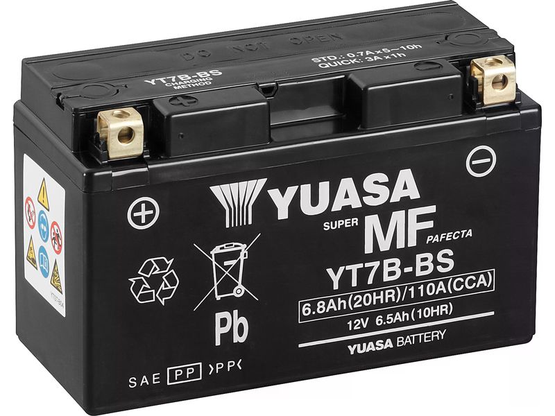 YUASA Motorradbatterie AGM 12V/6.8Ah/110A Blei (Pb) Starterbatterie