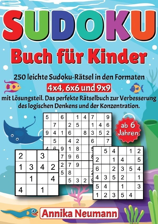 Sudoku Buch für Kinder ab 6 Jahren