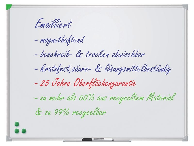 Franken Magnethaftendes Whiteboard U-Act!Line 60 cm x 45 cm Schreibtafel