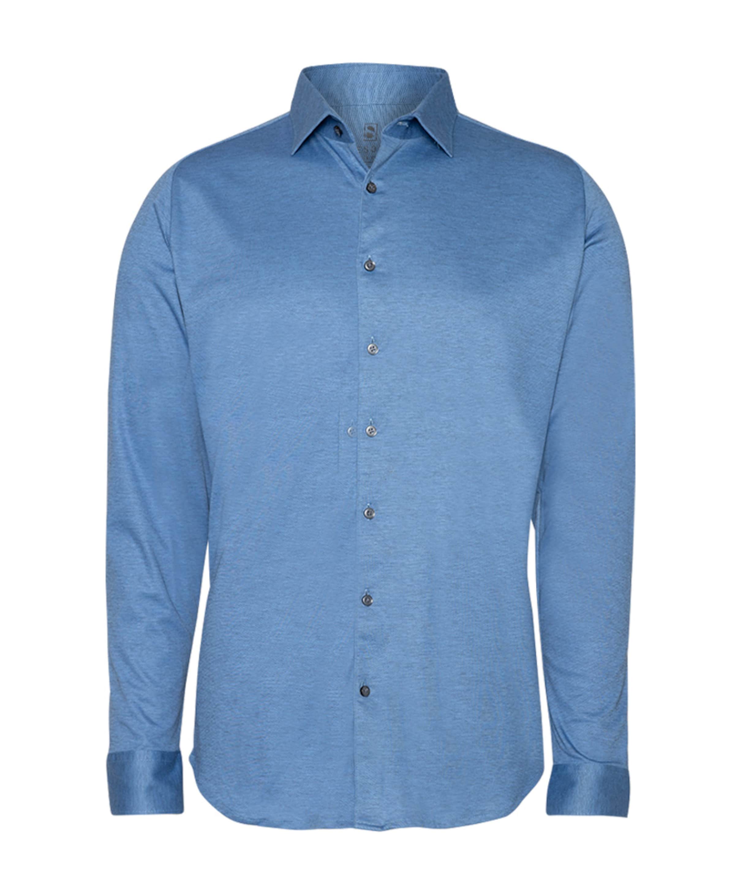 Desoto Heren overhemd lange mouw blauw