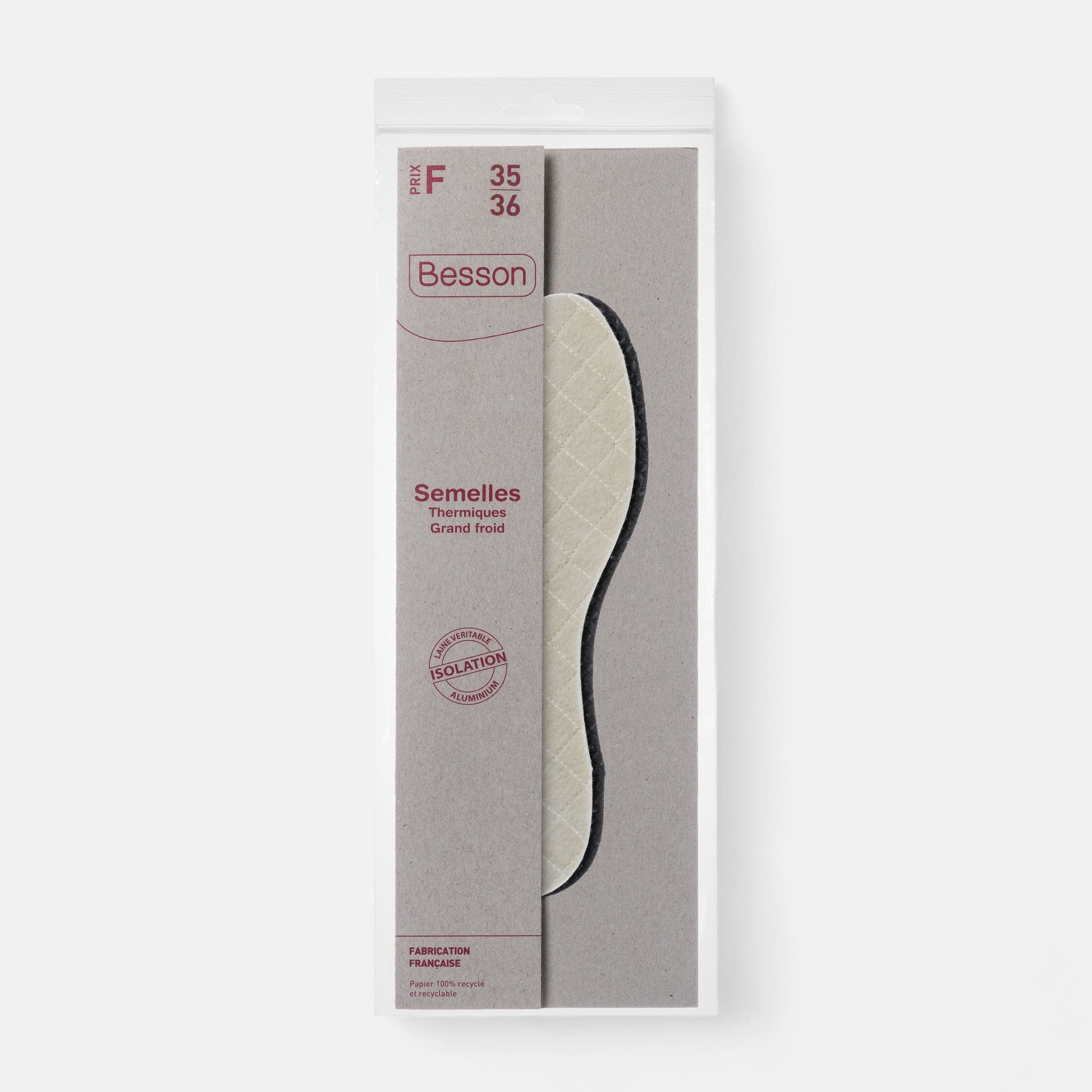 Semelles thermiques 35 36 blanc