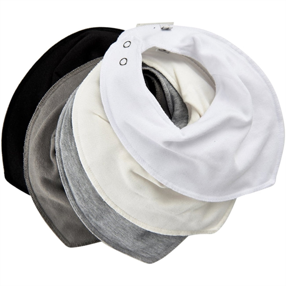 Bandana Hagesmæk 5-pak White - Pippi → Luksusbaby.dk