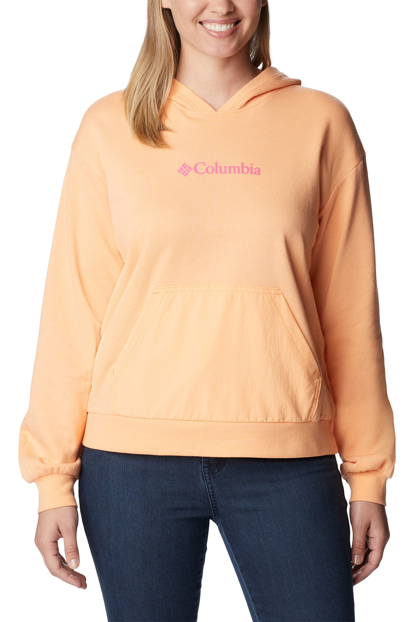 Moletom feminino Columbia Logo™ III French Fleece - Laranja