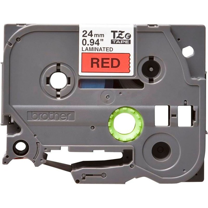 Ruban laminé Brother 24 mm TZE 451 rouge écriture noire