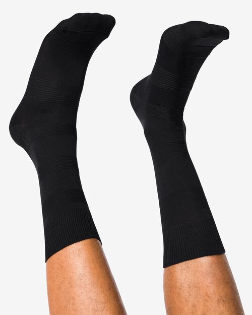 chaussettes homme 1 paire rayure 3D  noir