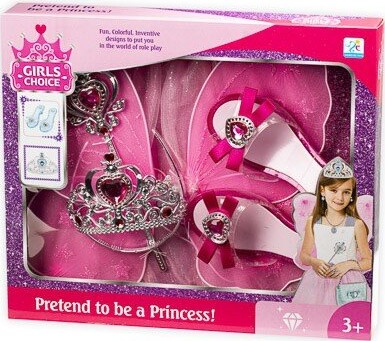 Prinsesse Fe Udklædning - 5 Dele - Pink - Girls Choice