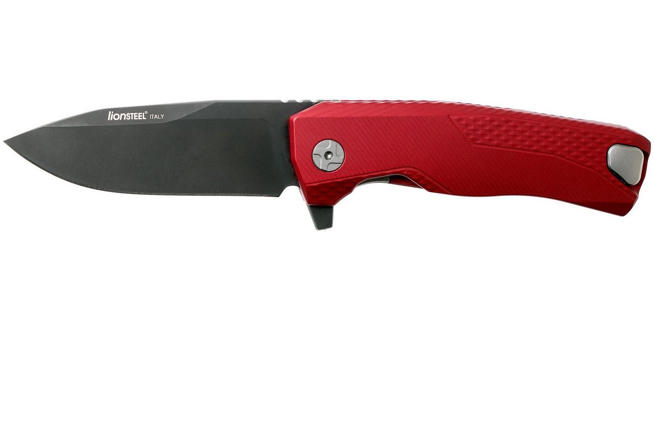 LionSteel ROK Black Red Aluminium ROK A RB zakmes