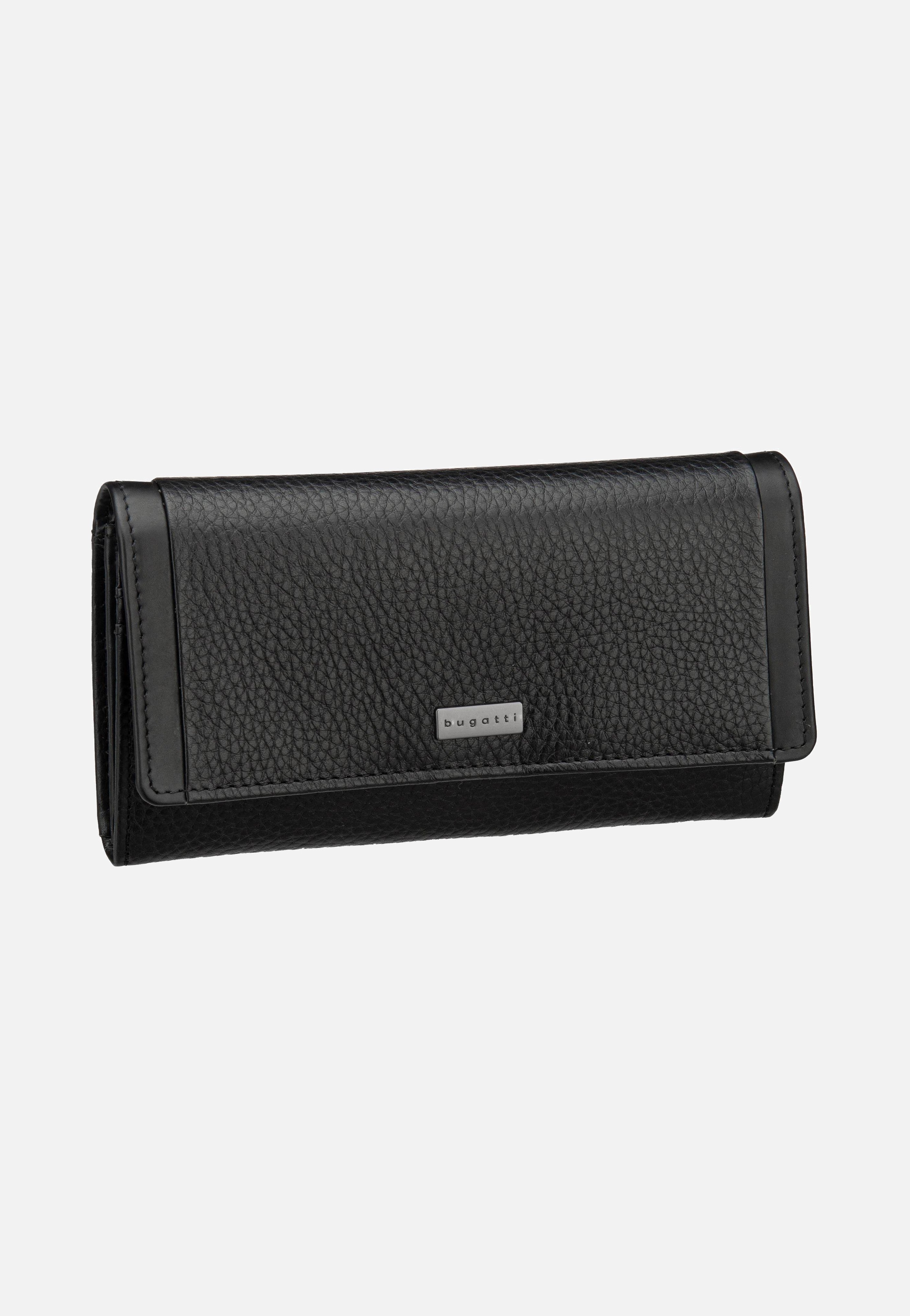 Sina Ladies Long With Flap Schwarz - Portemonnaie