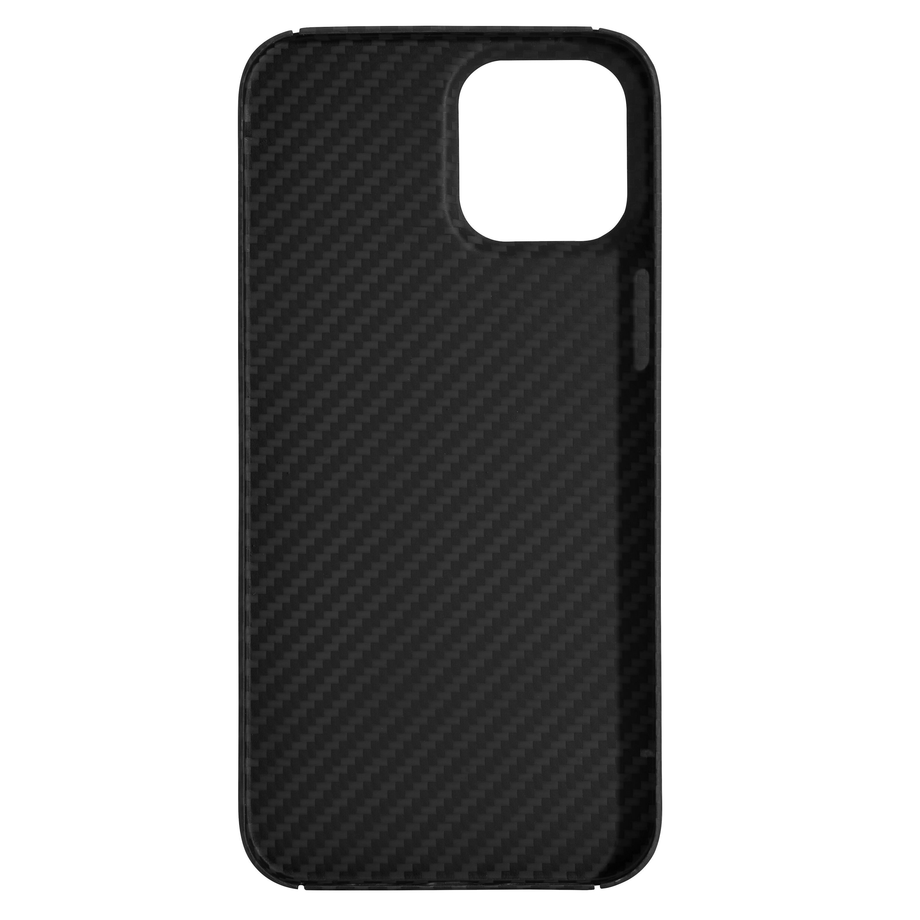 Linocell Premium Kevlar Robust deksel for iPhone 12 Pro Max Svart