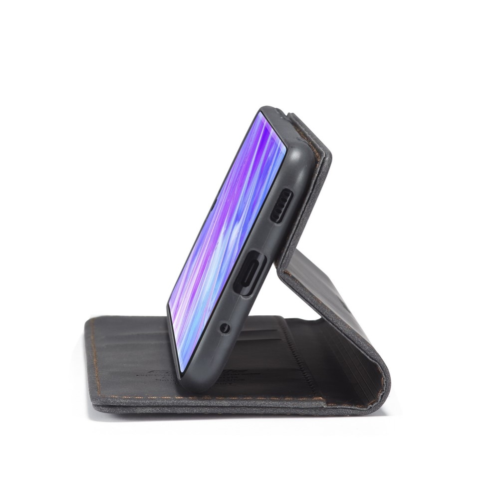 Samsung Galaxy S20 / S20 5G Leder Tasche Flip Wallet Etui mit Kartenfächern - Schwarz
