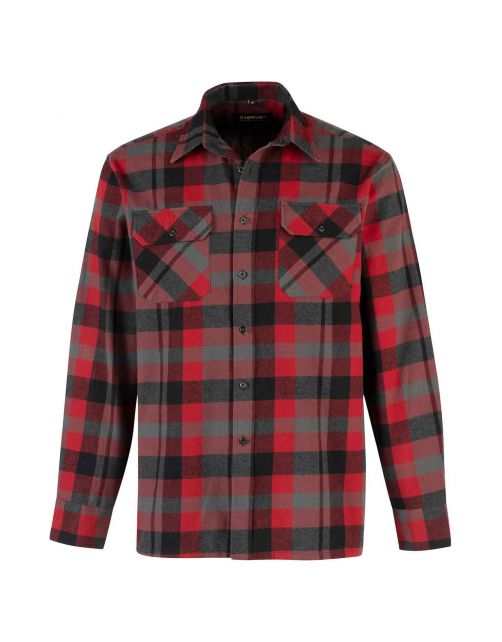 Storvik Blouse Flanel Rood&Zwart - Vrijetijdskleding