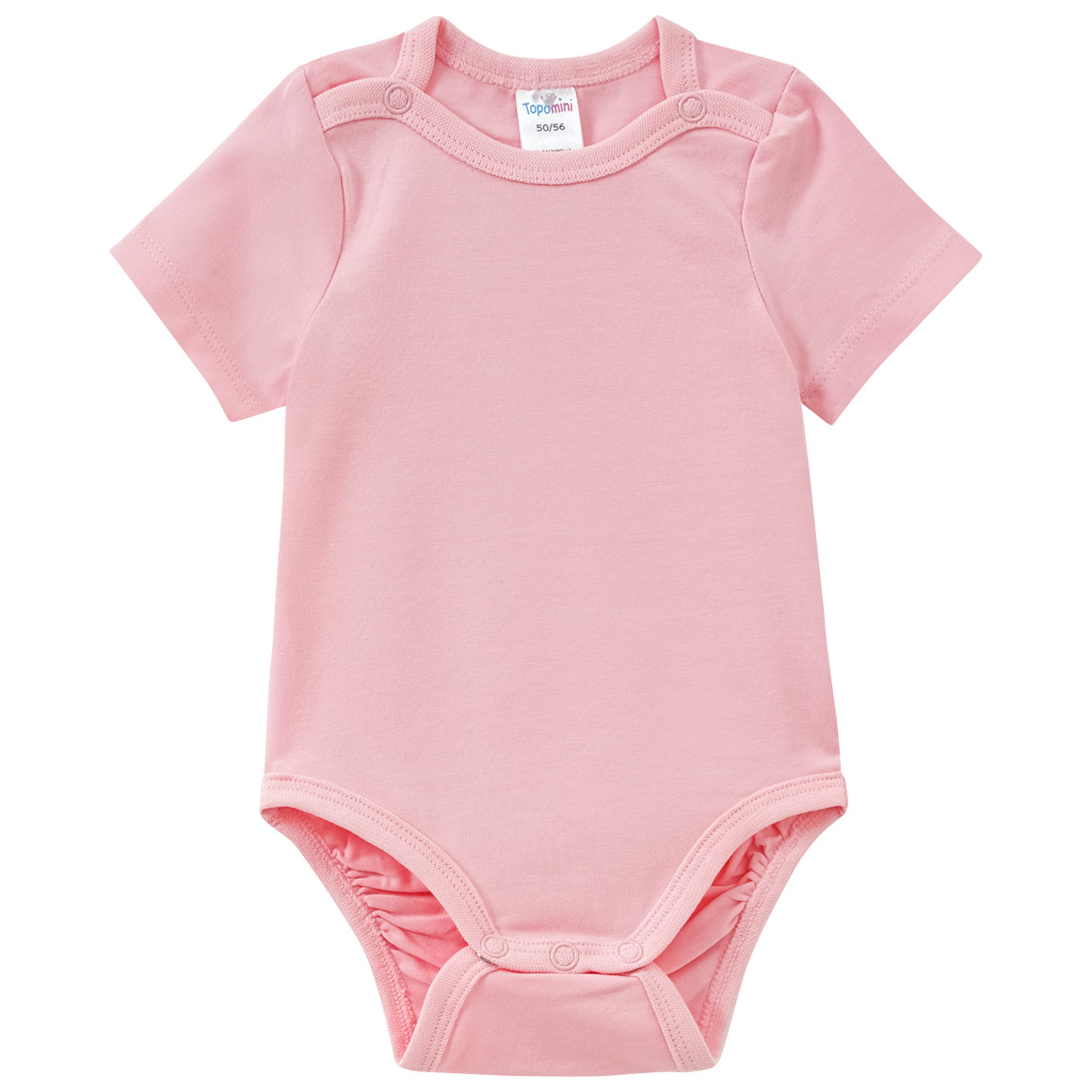 Topomini 2 Baby Bodys in verschiedenen Dessins rosa / weiss