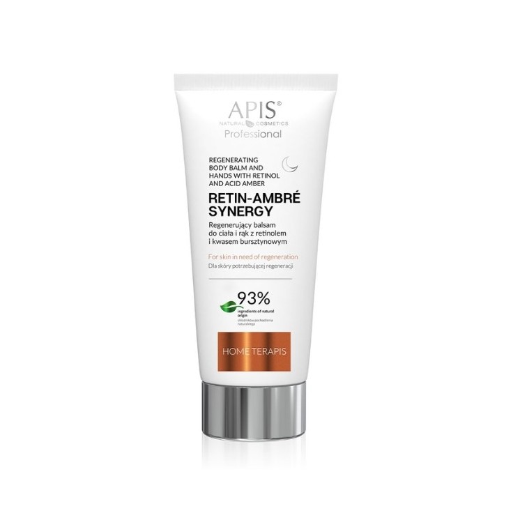 Apis Retin-Ambre Synergy Home Terapis Regenerierender Körper- und Handbalsam mit Retinol und Bernsteinsäure für die Nacht, 200