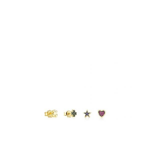 Tous Pack de 4 Brincos Teddy Bear de Prata Vermeil c/ Diferentes Motivos - MP_0086322_018073510
