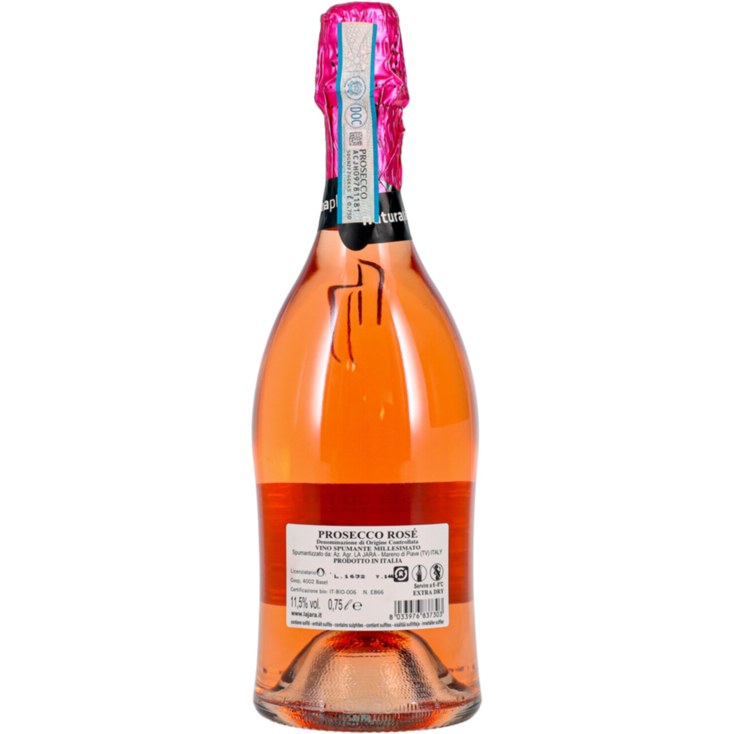 Naturaplan Bio Prosecco DOC Rosé extra dry La Jara -75cl