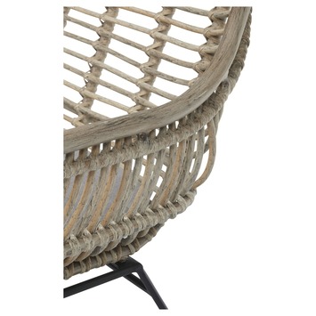 Tuinbank Mason natural hout wicker 140,5 cm