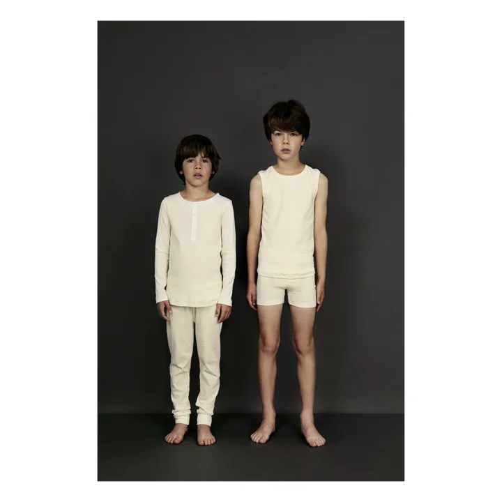 Gray Label Top Sans Manche Coton Bio | Blanc cassé