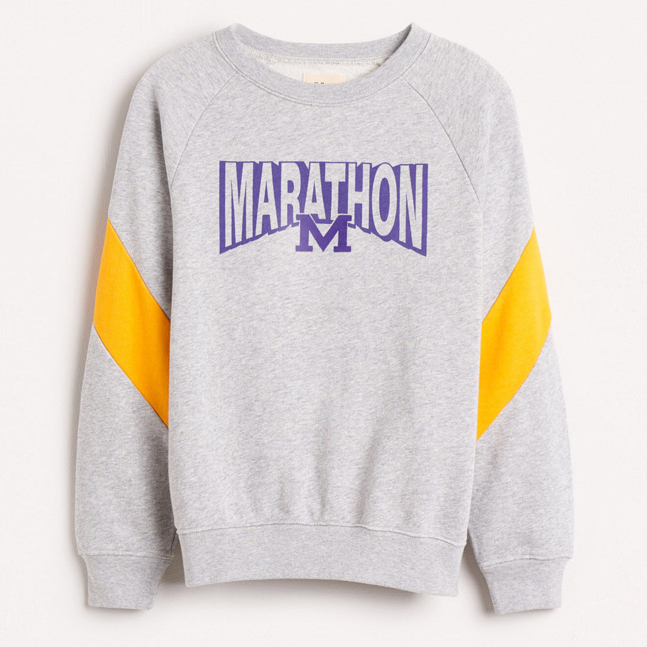 Bellerose Sweat en Coton Firsty imprimé gris clair