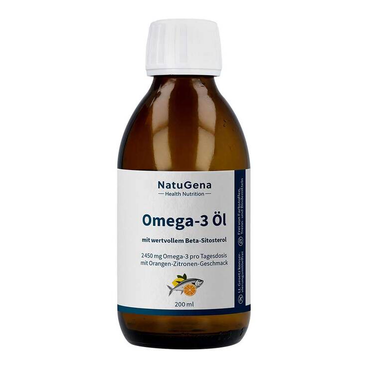 Omega-3 NAT.Fischöl 2450 mg Orangen-Zitronenaroma, 200 ml