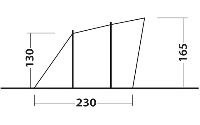 Outwell Fastlane 300 Anbauzelt zusätzlicher Schlaf oder Stauraum für 4 Personen grau