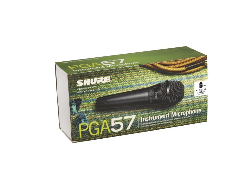 Shure Mikrofon PGA57-XLR Dynamisches Instrumentenmikrofon mit Nierencharakteristik