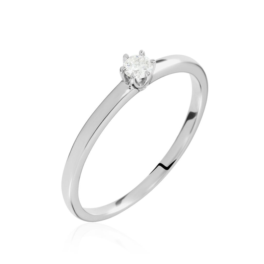 Solitaire  Natalia Platine Blanc Diamant