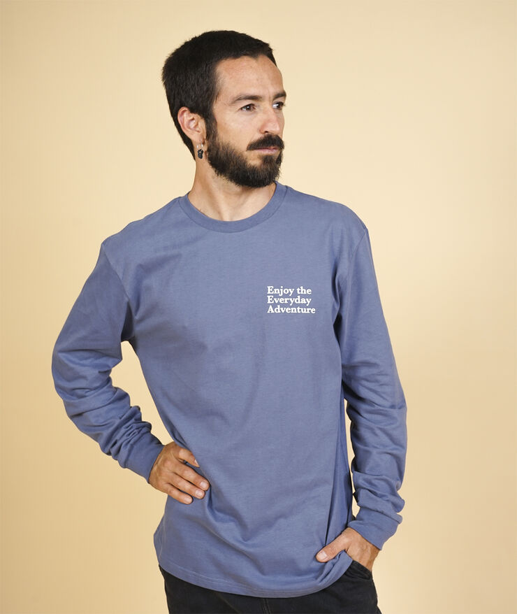 ELSK QUOTE CH MEN'S BRUSHED LS T-SHIRT 109 vintage blue