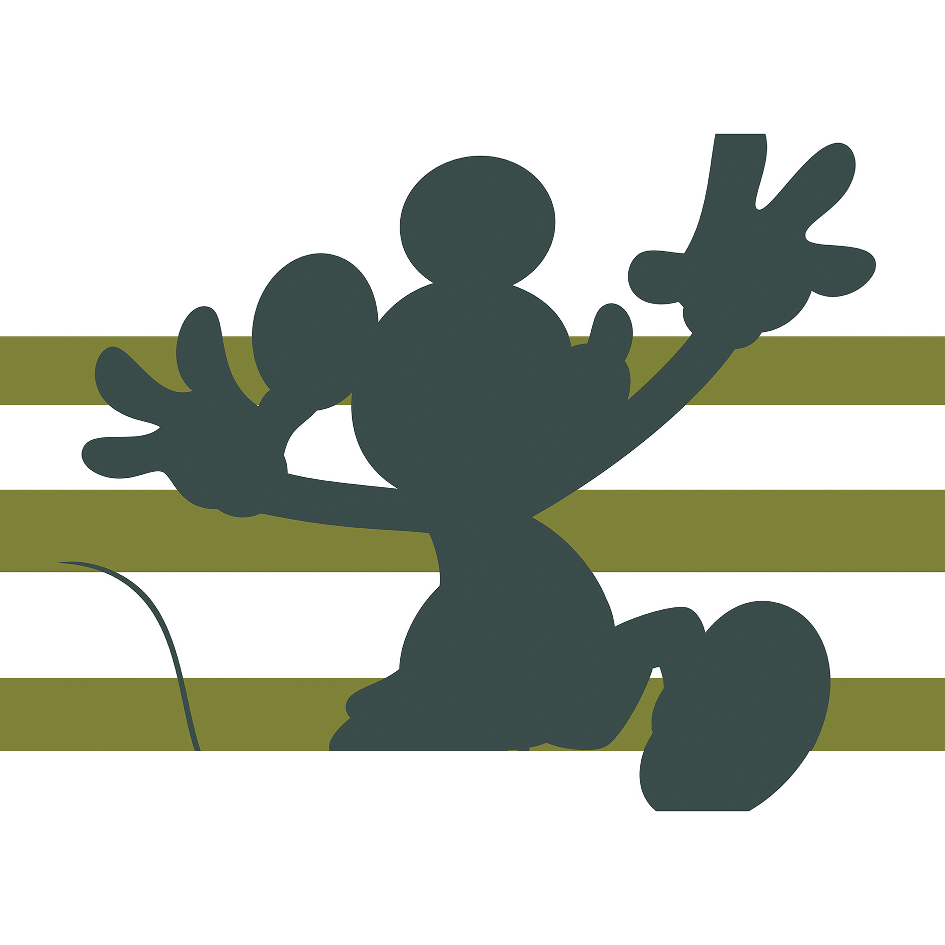Wandbild MICKEY SHADOW - grün-weiß - 50x70 cm