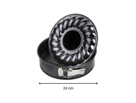 ZENKER - Pâtisserie Moule à manqué et à savarin à charnière 24 cm black metallic...