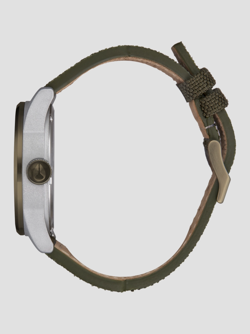 Nixon Sentry Nylon Watch silver/lt brown/asphalt