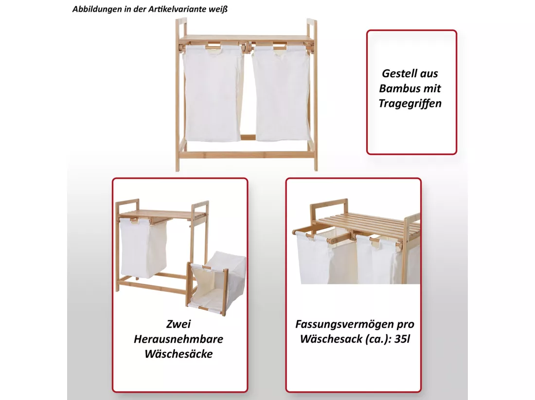 Collecteur de linge MCW-B83, blanc