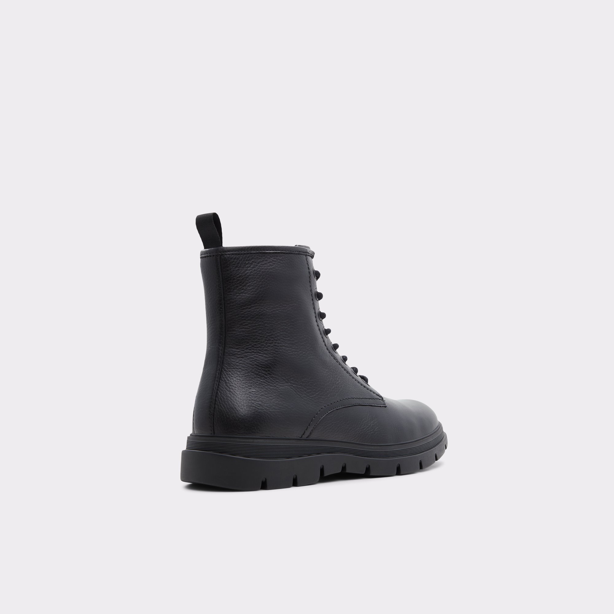 Graveldiver Black Leather Smooth Men Lace-up boots