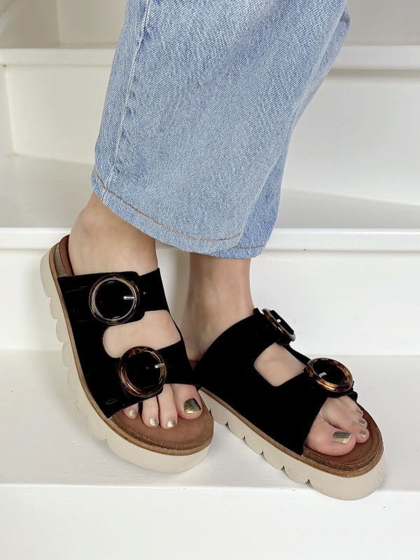 No Name - Mules SANDY Noir