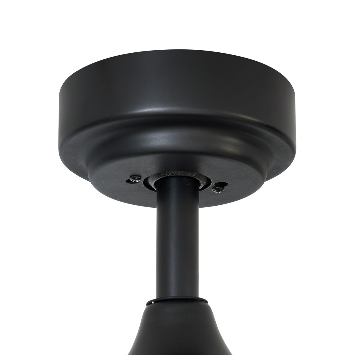 Plafondventilator zwart met hout print 132cm incl. LED dimbaar met afstandsbediening - Joly