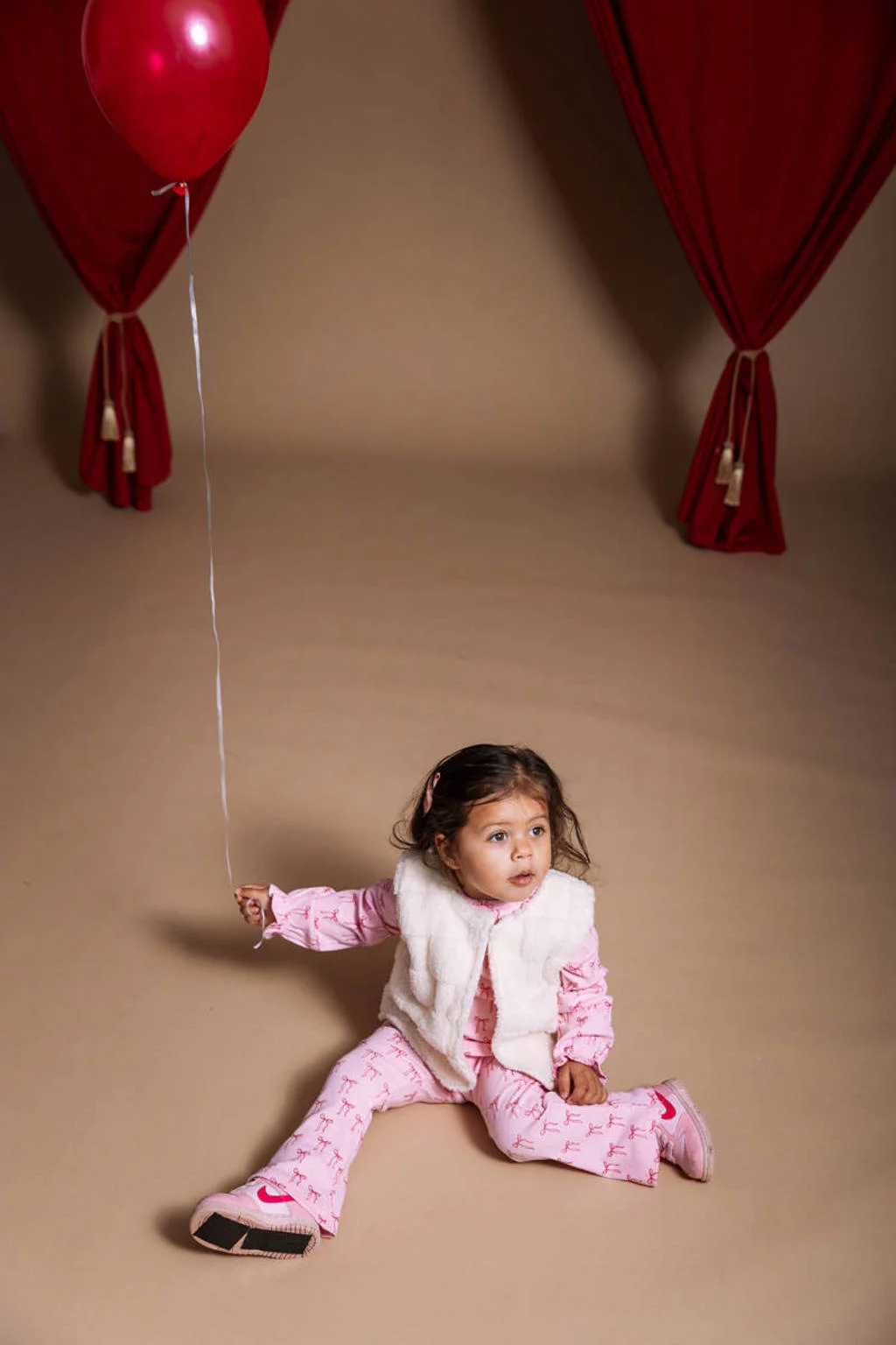 Quapi Mini regular flared broek roze