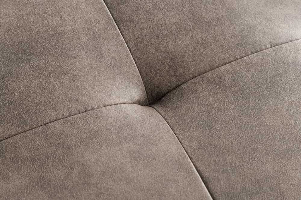 Design Sitzbank BOUTIQUE 100cm antik taupe Microfaser schwarze Metallbeine Polsterbank