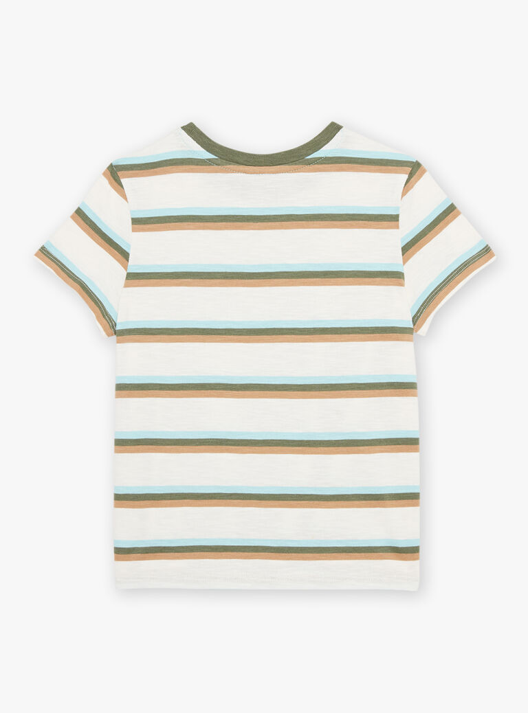 T-shirt écru à rayures