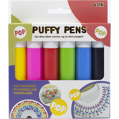 Puffy pens 6-pak