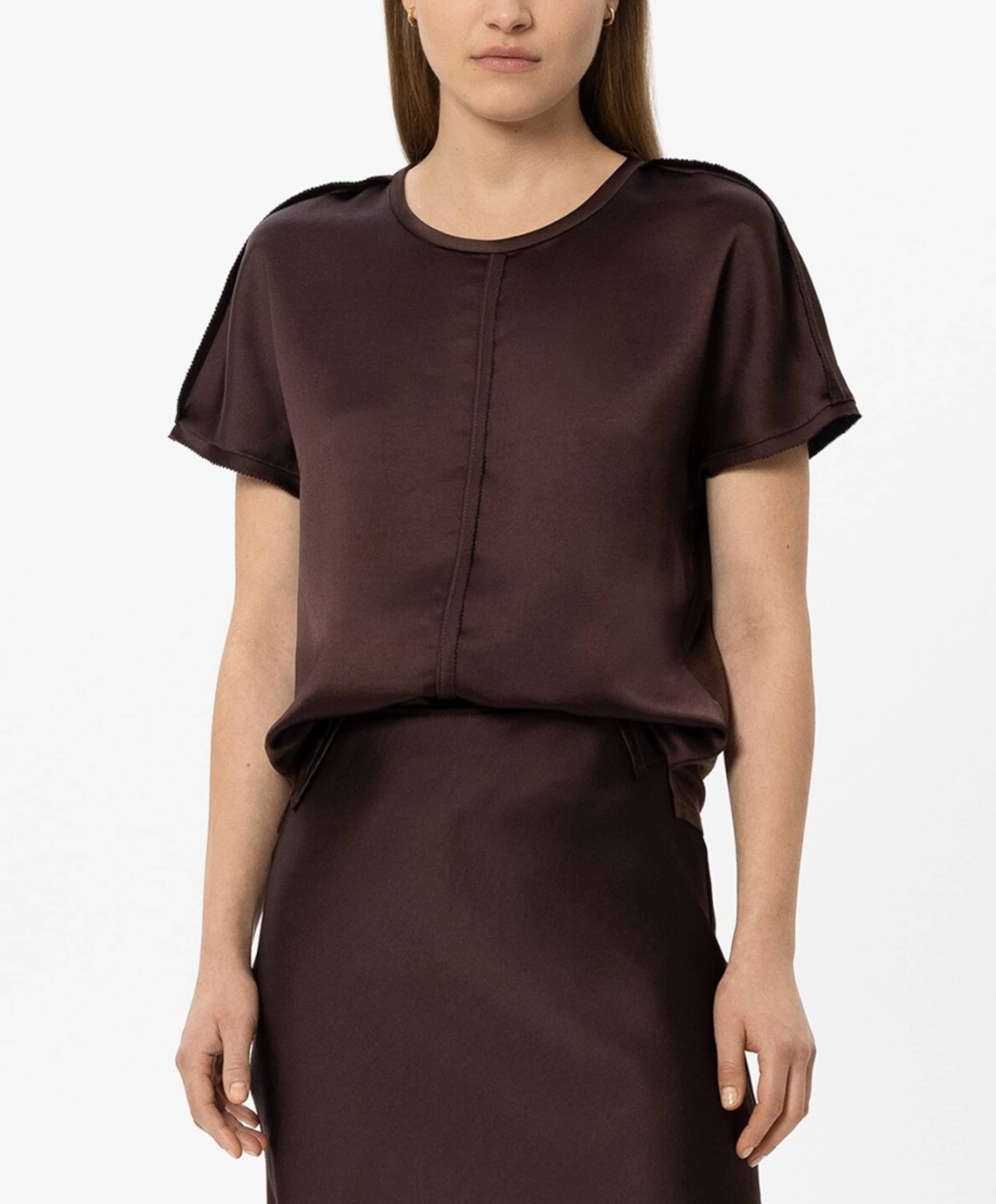 LUISA CERANO Dames T-shirt bruin