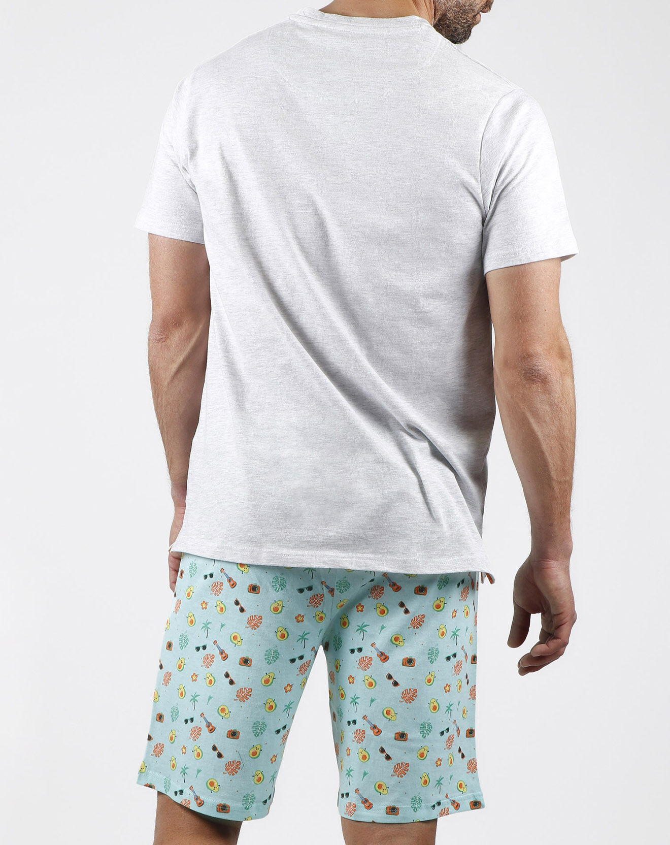 Mr Wonderful Pyjama T-Shirt & Short Valentin Wenceslas gris/vert