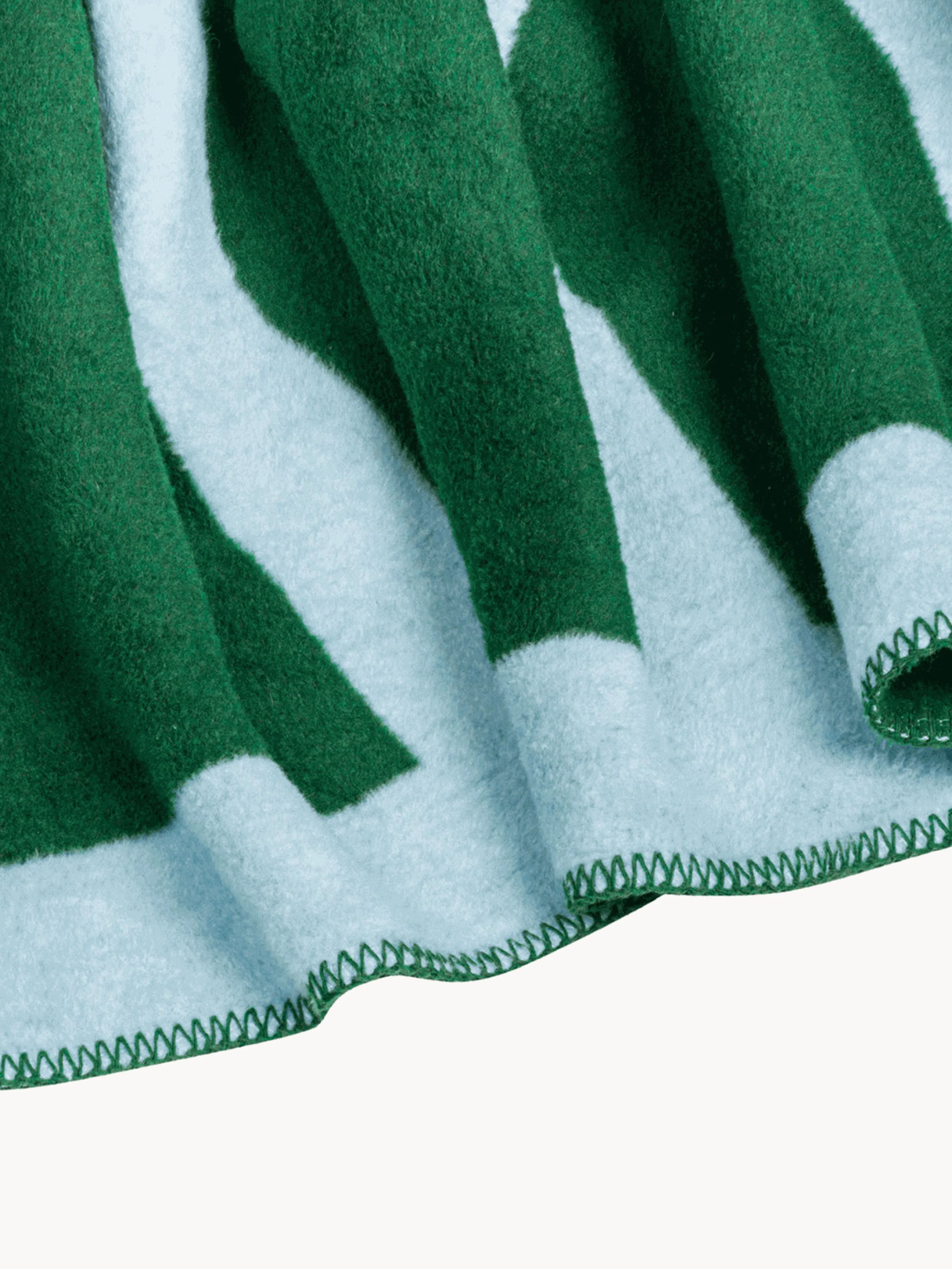 Plaid Gili- bosgroen & babyblauw