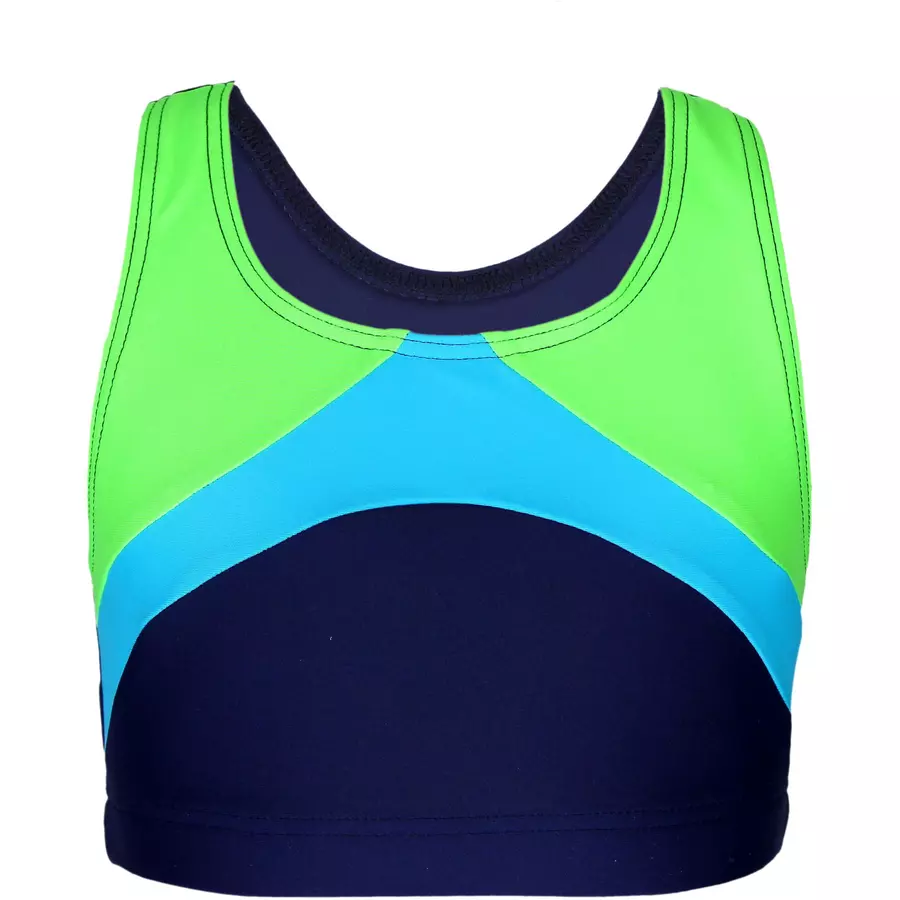 Aquarti Mädchen Sport Bikini Racerback Bustier & Bikinislip grünblau