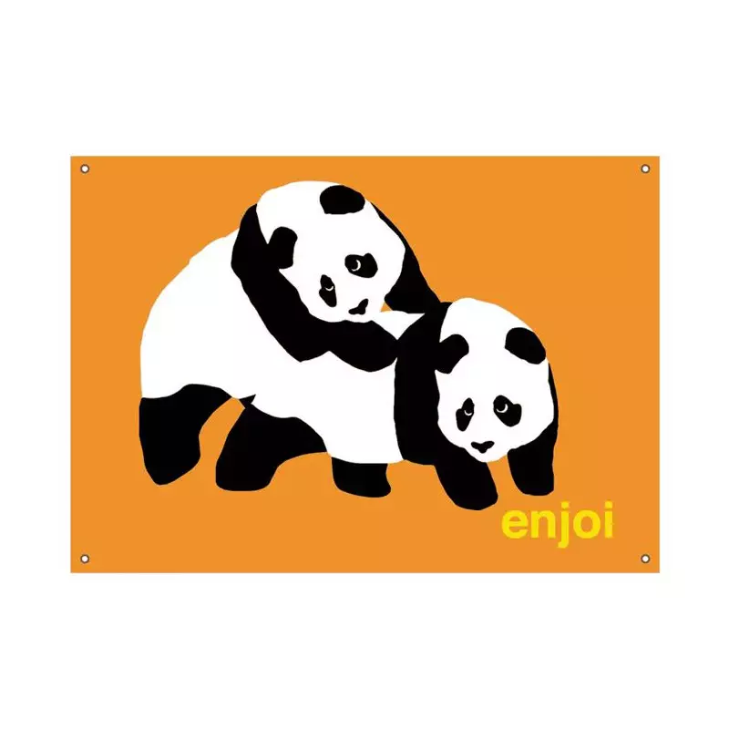 Promotion ENJOI banner piggyback panda
