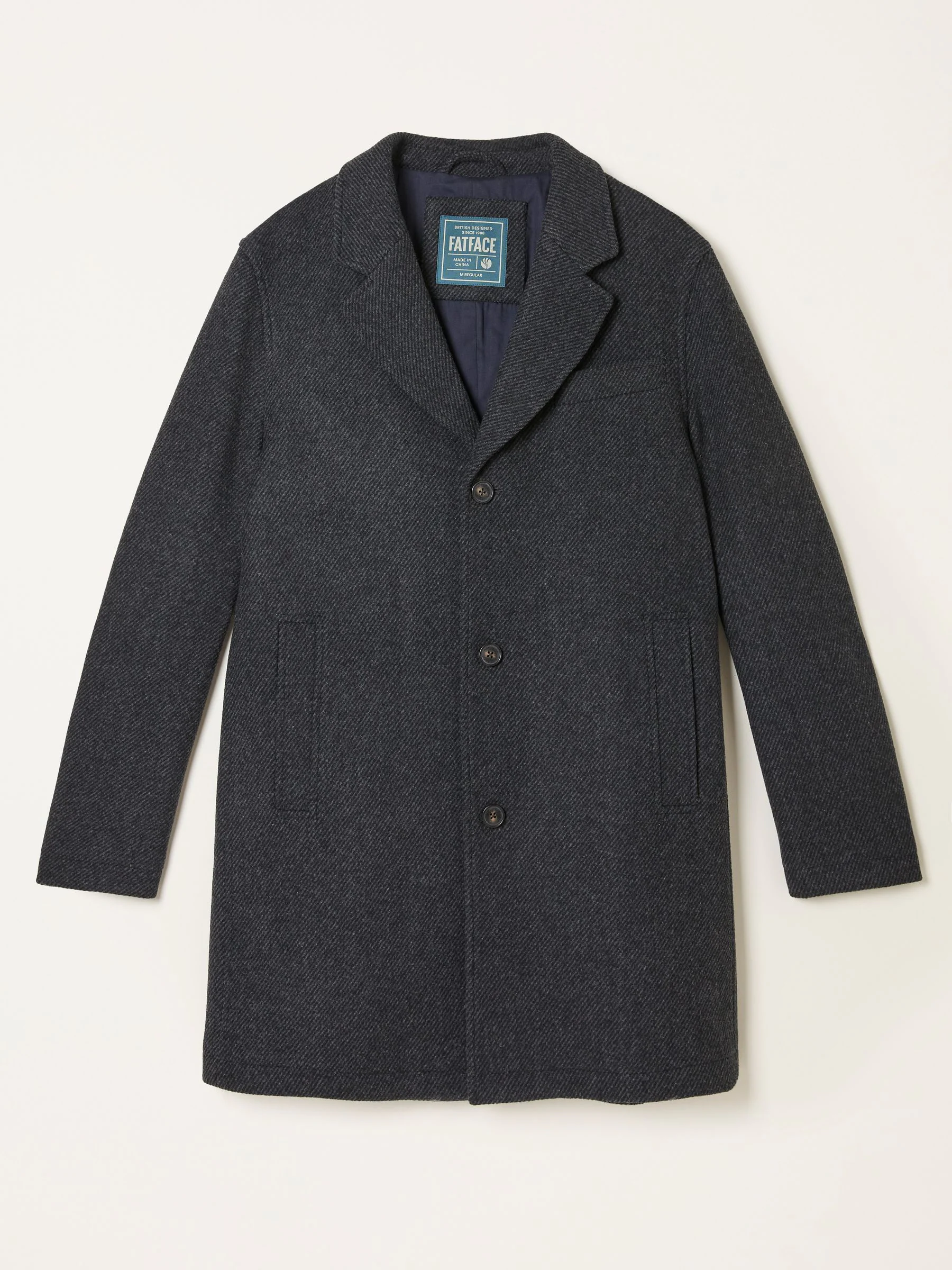 FatFace Single Breasted Wool Mix Topcoat