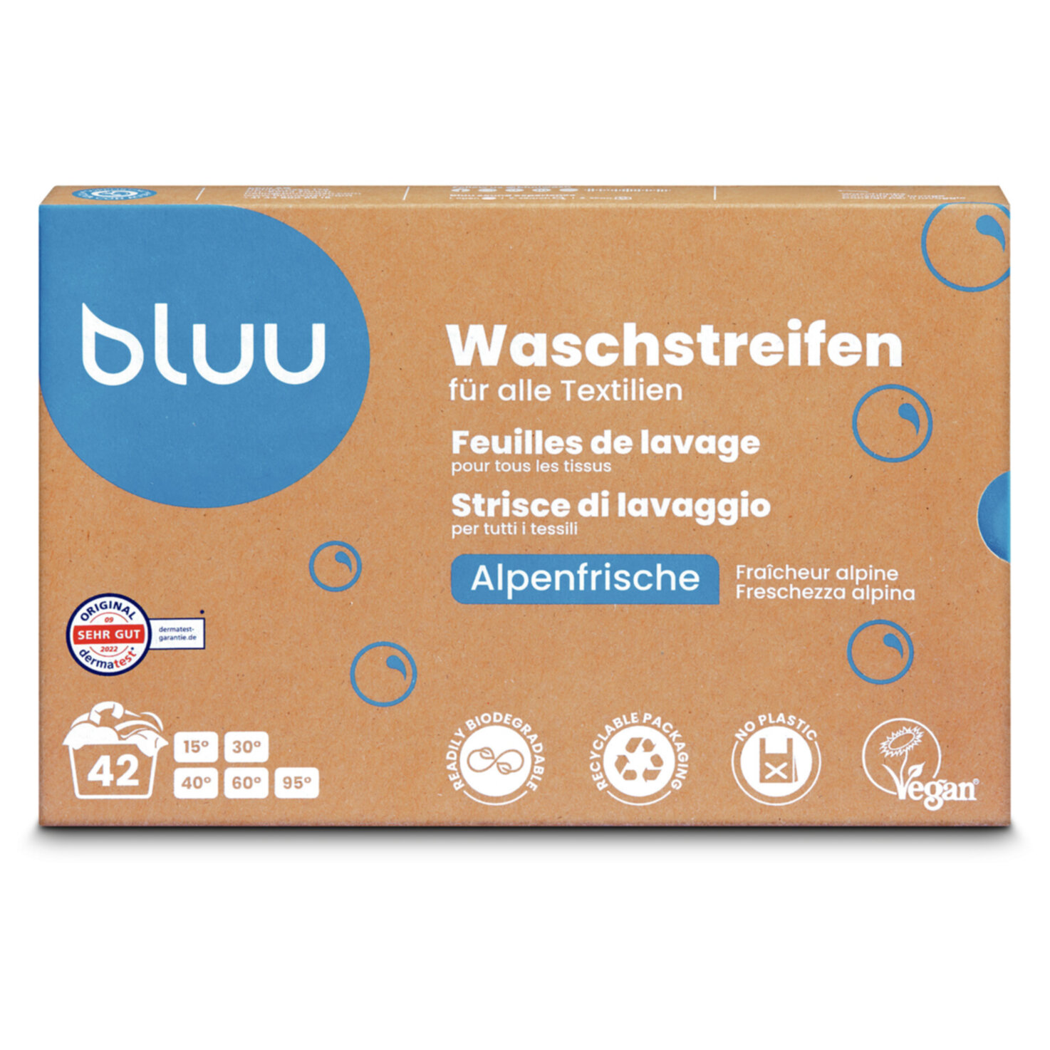 bluu Waschstreifen Alpenfrische 42 Waschgänge