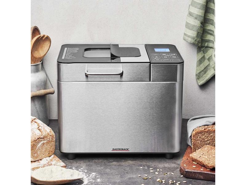 Gastroback Brotbackmaschine Design Advanced 1000 g Brotbackautomat mit 18 Programmen