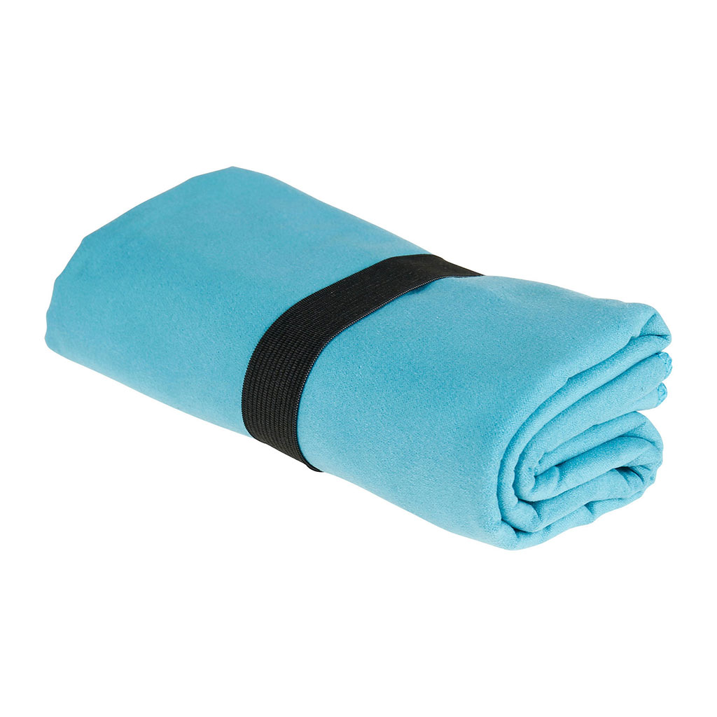 Serviette de sport microfibre bleue 60x130cm